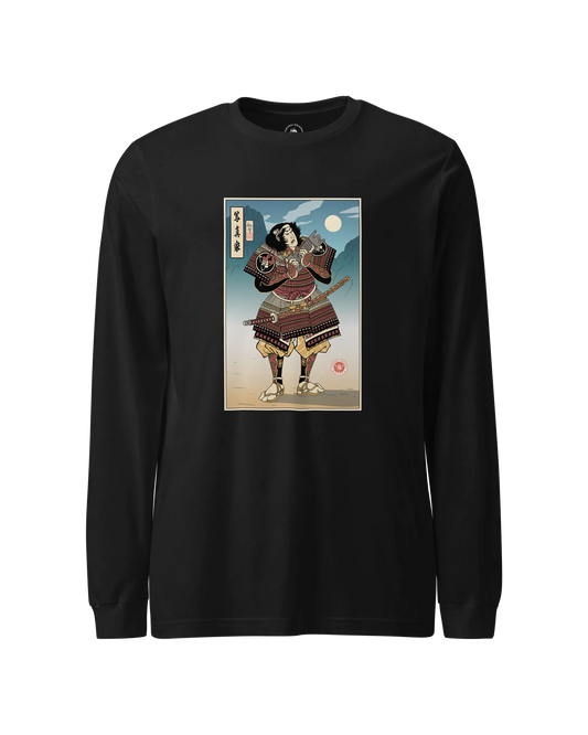 Samurai Photographer Camera Ukiyo-e Unisex Long Sleeve Tee No.9
