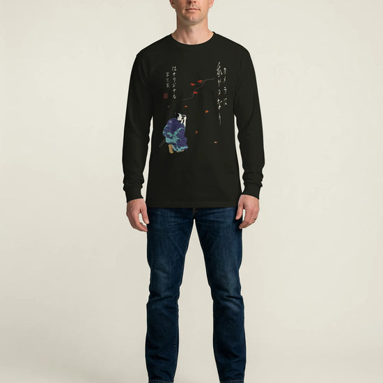 Samurai Photographer Japanese Ukiyo-e Unisex Long Sleeve Tee No.11 - Samurai Original