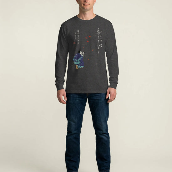 Samurai Photographer Japanese Ukiyo-e Unisex Long Sleeve Tee No.11 - Samurai Original