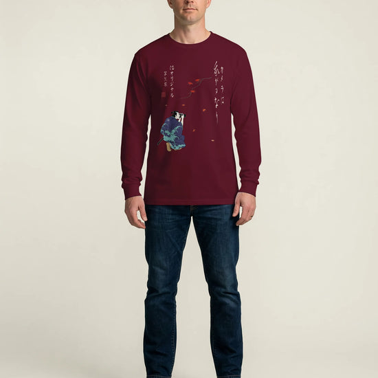 Samurai Photographer Japanese Ukiyo-e Unisex Long Sleeve Tee No.11 - Samurai Original