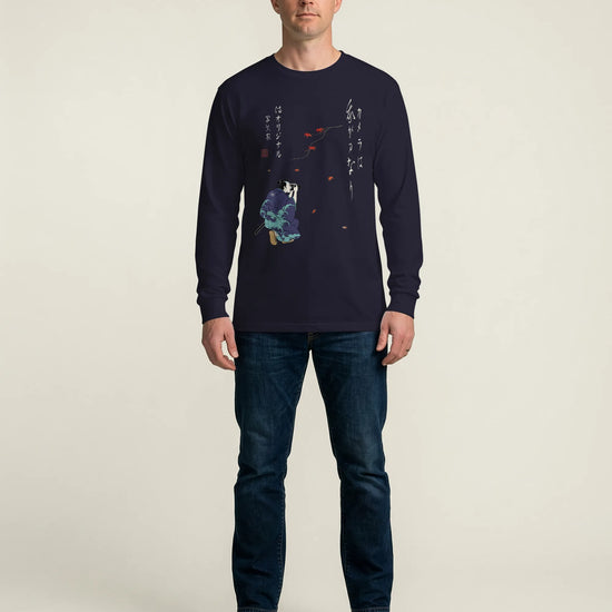 Samurai Photographer Japanese Ukiyo-e Unisex Long Sleeve Tee No.11 - Samurai Original
