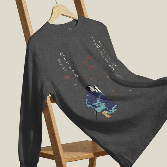 Samurai Photographer Japanese Ukiyo-e Unisex Long Sleeve Tee No.11 - Samurai Original