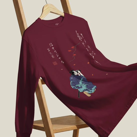 Samurai Photographer Japanese Ukiyo-e Unisex Long Sleeve Tee No.11 - Samurai Original