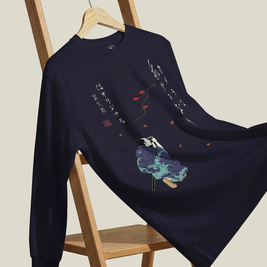 Samurai Photographer Japanese Ukiyo-e Unisex Long Sleeve Tee No.11 - Samurai Original