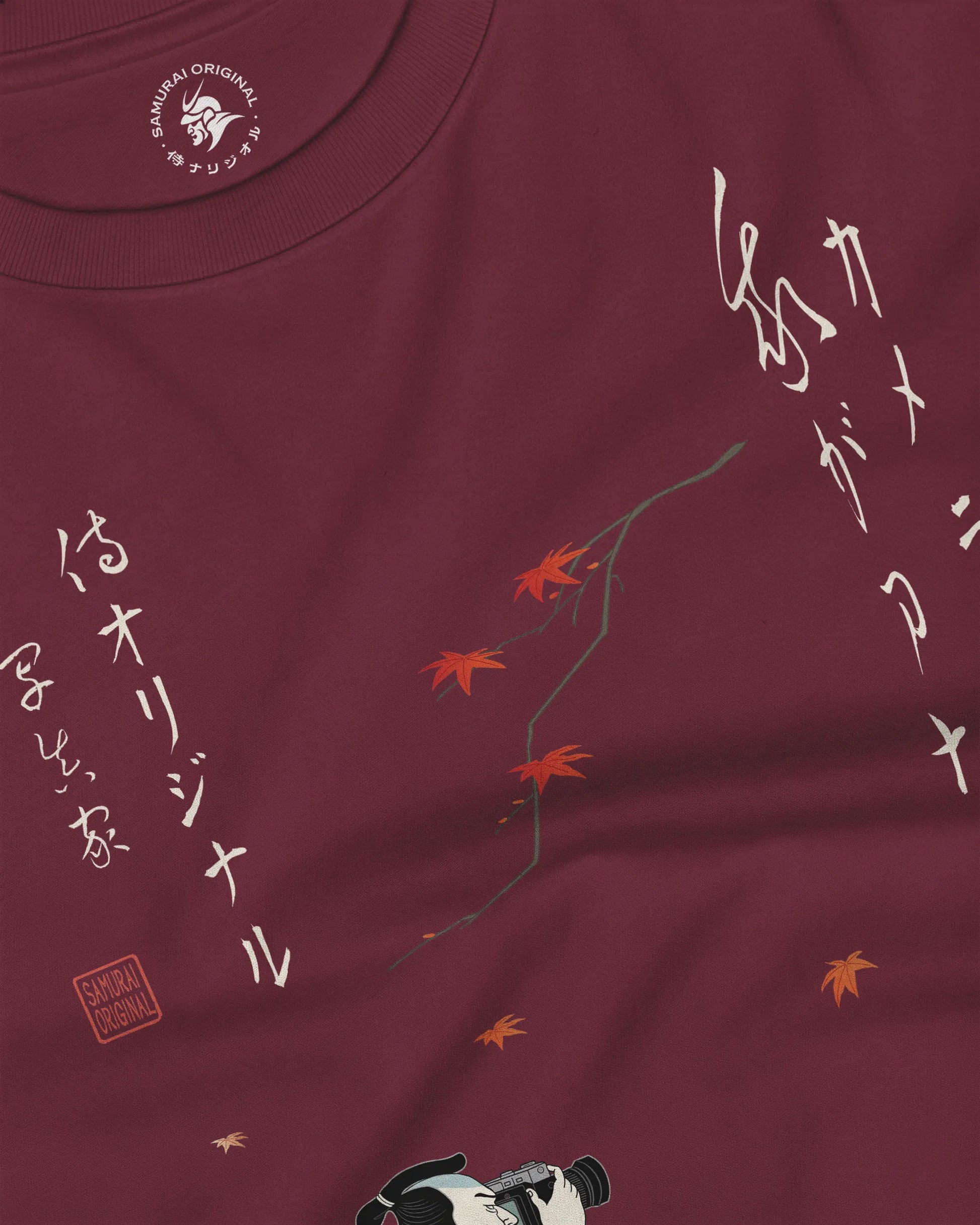 Samurai Photographer Japanese Ukiyo-e Unisex Long Sleeve Tee No.11 - Samurai Original