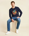Samurai Play Bowling Ukiyo-e Unisex Long Sleeve Tee