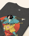 Samurai Play Bowling Ukiyo-e Unisex Long Sleeve Tee