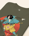Samurai Play Bowling Ukiyo-e Unisex Long Sleeve Tee