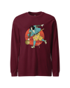Samurai Play Bowling Ukiyo-e Unisex Long Sleeve Tee