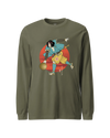 Samurai Play Bowling Ukiyo-e Unisex Long Sleeve Tee