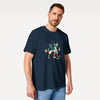 Samurai Play Curling Ukiyo-e Unisex organic t-shirt