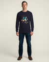 Samurai Play Curling Ukiyo-e Unisex Long Sleeve Tee - Samurai Original