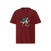 Samurai Play Curling Ukiyo-e Unisex organic t-shirt