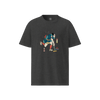 Samurai Play Curling Ukiyo-e Unisex organic t-shirt