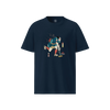 Samurai Play Curling Ukiyo-e Unisex organic t-shirt