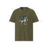 Samurai Play Curling Ukiyo-e Unisex organic t-shirt