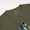 Samurai Play Curling Ukiyo-e Unisex organic t-shirt