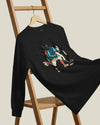Samurai Play Curling Ukiyo-e Unisex Long Sleeve Tee - Samurai Original
