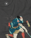Samurai Play Curling Ukiyo-e Unisex Long Sleeve Tee - Samurai Original