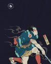 Samurai Play Curling Ukiyo-e Unisex Long Sleeve Tee - Samurai Original