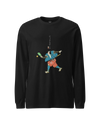 Samurai Play Pickleball Ukiyo-e Unisex Long Sleeve Tee Black - Samurai Original