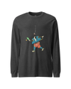 Samurai Play Pickleball Ukiyo-e Unisex Long Sleeve Tee Dark Grey Heather - Samurai Original
