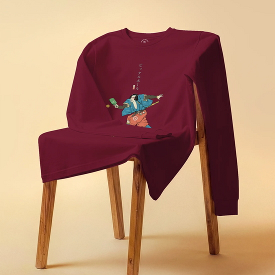 Samurai Play Pickleball Ukiyo-e Unisex Long Sleeve Tee - Samurai Original