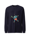Samurai Play Pickleball Ukiyo-e Unisex Long Sleeve Tee Navy - Samurai Original