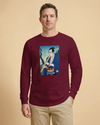 Samurai Play Shakuhachi Bamboo Flute Ukiyo-e Unisex Long Sleeve Tee - Samurai Original