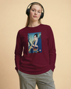 Samurai Play Shakuhachi Bamboo Flute Ukiyo-e Unisex Long Sleeve Tee - Samurai Original