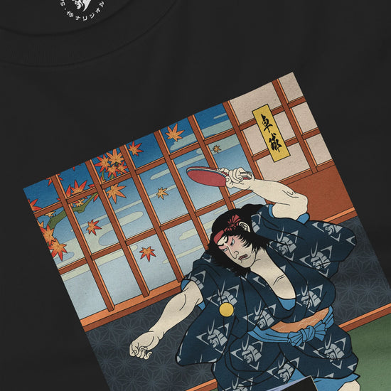 Samurai Play Table Tennis Ping Pong Ukiyo-e Unisex Long Sleeve Tee - Samurai Original