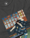 Samurai Play Table Tennis Ping Pong Ukiyo-e Unisex Long Sleeve Tee - Samurai Original