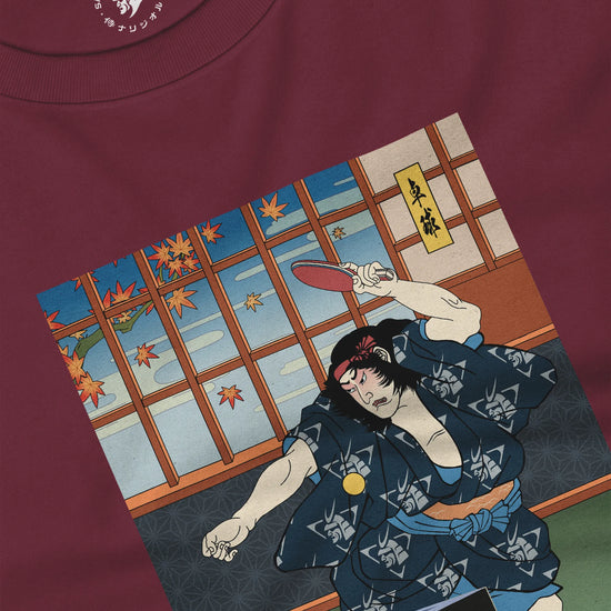 Samurai Play Table Tennis Ping Pong Ukiyo-e Unisex Long Sleeve Tee - Samurai Original