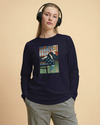 Samurai Play Table Tennis Ping Pong Ukiyo-e Unisex Long Sleeve Tee - Samurai Original