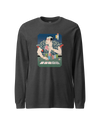 Samurai Poker Ukiyo-e Unisex Long Sleeve Tee Dark Grey Heather - Samurai Original