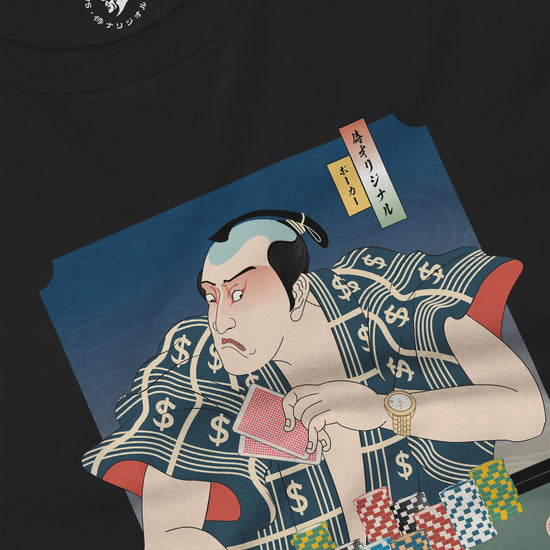 Samurai Poker Ukiyo-e Unisex Long Sleeve Tee - Samurai Original