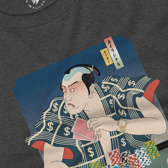 Samurai Poker Ukiyo-e Unisex Long Sleeve Tee - Samurai Original