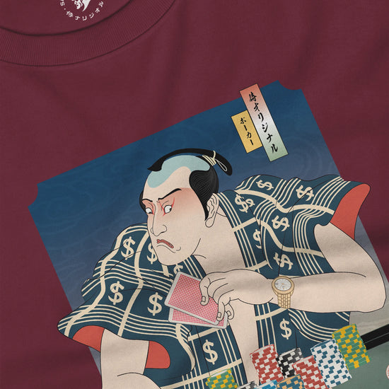 Samurai Poker Ukiyo-e Unisex Long Sleeve Tee - Samurai Original