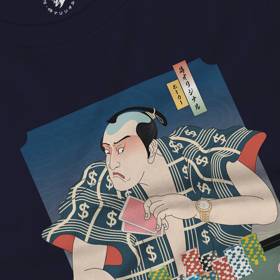 Samurai Poker Ukiyo-e Unisex Long Sleeve Tee - Samurai Original
