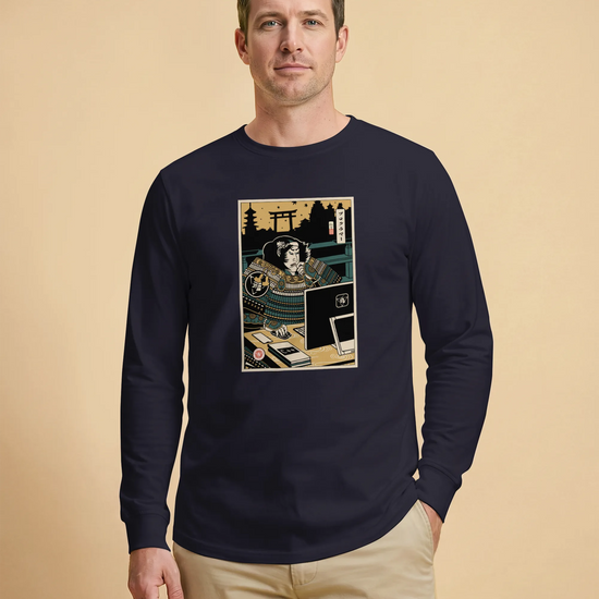 Samurai Programmer 2 Computer Science Ukiyo-e Unisex Long Sleeve Tee - Samurai Original