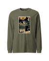 Samurai Programmer 2 Computer Science Ukiyo-e Unisex Long Sleeve Tee Military Green - Samurai Original