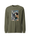 Samurai Programmer 3 Computer Science Ukiyo-e Unisex Long Sleeve Tee Military Green - Samurai Original