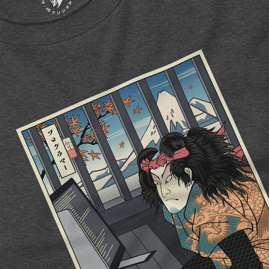 Samurai Programmer 3 Computer Science Ukiyo-e Unisex Long Sleeve Tee - Samurai Original