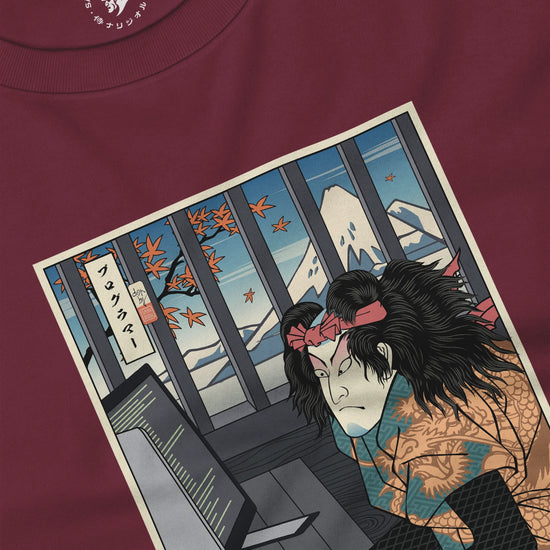 Samurai Programmer 3 Computer Science Ukiyo-e Unisex Long Sleeve Tee - Samurai Original