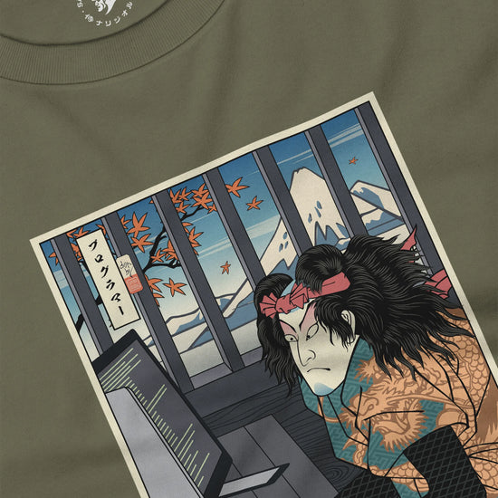Samurai Programmer 3 Computer Science Ukiyo-e Unisex Long Sleeve Tee - Samurai Original