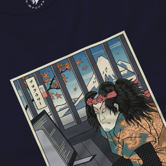 Samurai Programmer 3 Computer Science Ukiyo-e Unisex Long Sleeve Tee - Samurai Original
