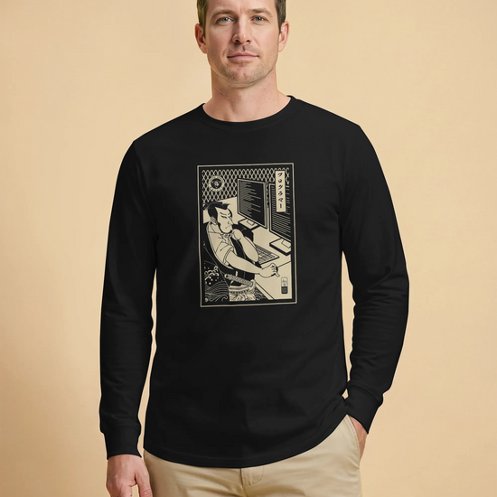 Samurai Programmer Computer Science Ukiyo-e Unisex Long Sleeve Tee - Samurai Original