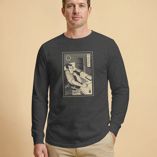 Samurai Programmer Computer Science Ukiyo-e Unisex Long Sleeve Tee - Samurai Original