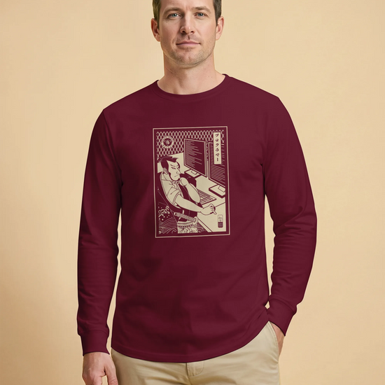 Samurai Programmer Computer Science Ukiyo-e Unisex Long Sleeve Tee - Samurai Original