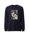 Samurai Programmer Computer Science Ukiyo-e Unisex Long Sleeve Tee Navy - Samurai Original